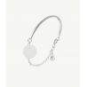 Bracelet demi jonc chaînette médaille